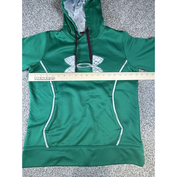 Under Armour Storm Neon Green Hoodie Sweatshirt Semi-Fitted Women's Size Medium - Picture 5 of 8